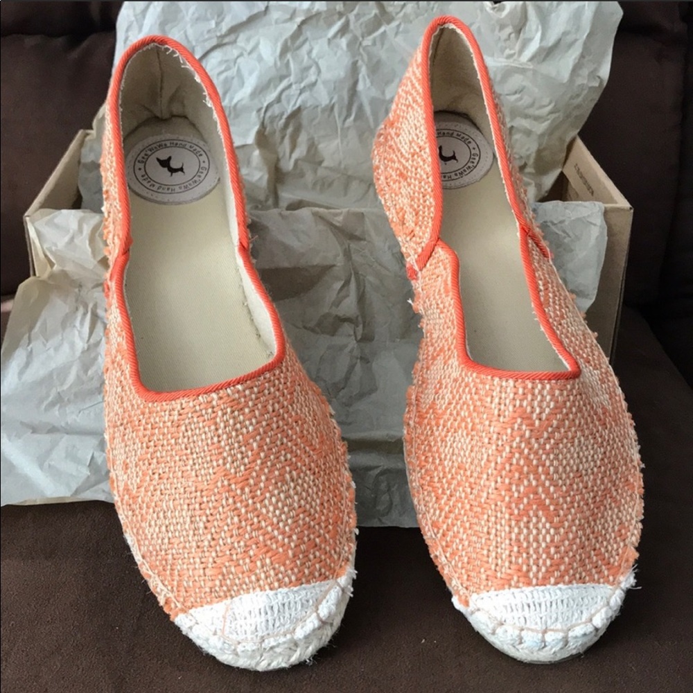 Anthropologie Gee Wawa Orange Pixie Espadrille
